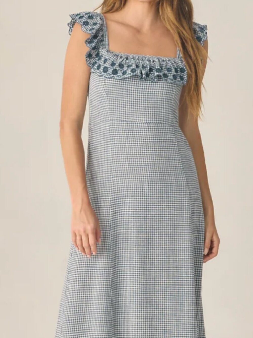 Women's Bianca Dress - Marine Gingham